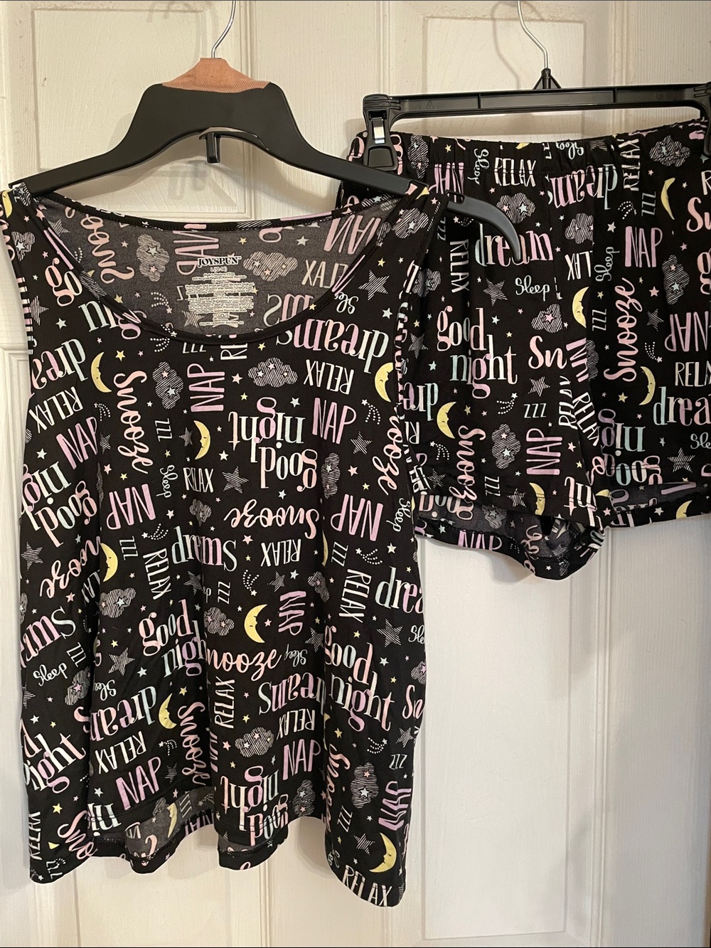 Women’s Black Printed Sleep Set - Relax & Dream